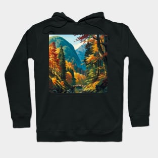 River in an autumn forest - boreal Hoodie